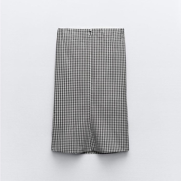 Zara Gingham Midi Skirt S - Picture 6 of 13